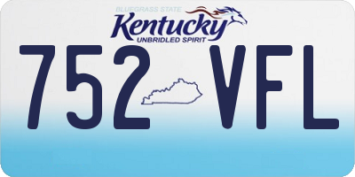 KY license plate 752VFL