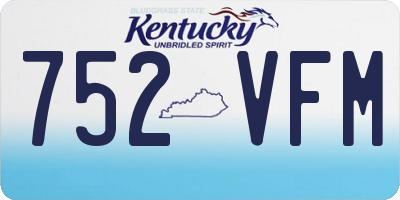 KY license plate 752VFM