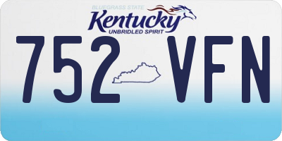 KY license plate 752VFN