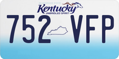 KY license plate 752VFP