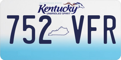 KY license plate 752VFR