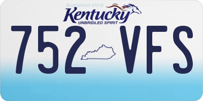 KY license plate 752VFS