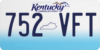 KY license plate 752VFT