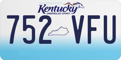 KY license plate 752VFU