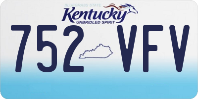 KY license plate 752VFV