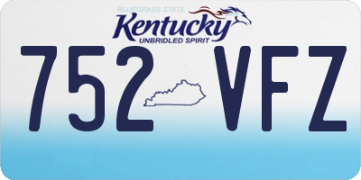 KY license plate 752VFZ