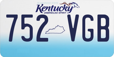 KY license plate 752VGB