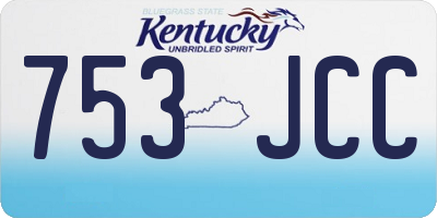 KY license plate 753JCC