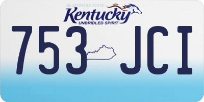 KY license plate 753JCI