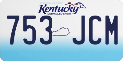 KY license plate 753JCM