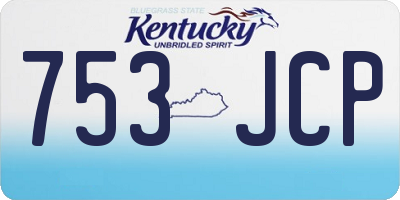 KY license plate 753JCP