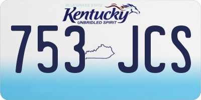 KY license plate 753JCS