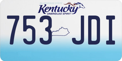 KY license plate 753JDI