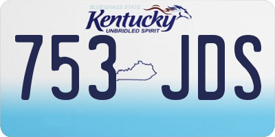 KY license plate 753JDS