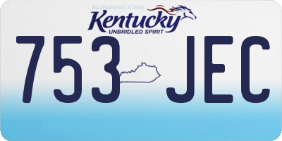 KY license plate 753JEC