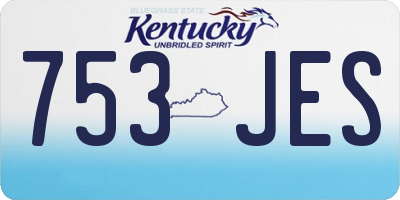 KY license plate 753JES