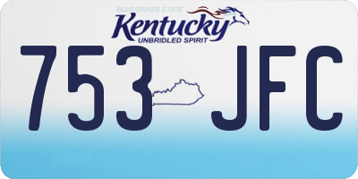 KY license plate 753JFC