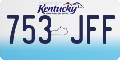 KY license plate 753JFF