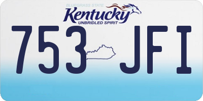 KY license plate 753JFI