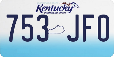 KY license plate 753JFO