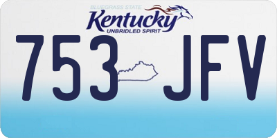 KY license plate 753JFV