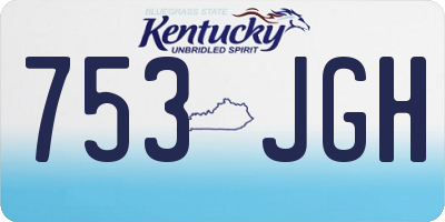 KY license plate 753JGH