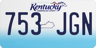 KY license plate 753JGN