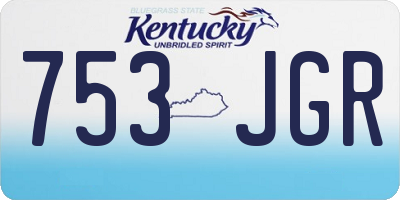KY license plate 753JGR