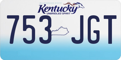 KY license plate 753JGT