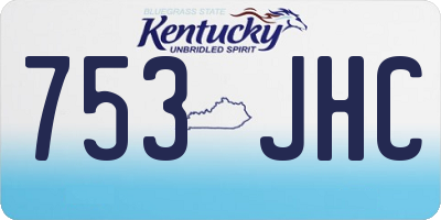 KY license plate 753JHC