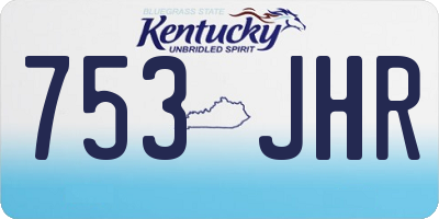 KY license plate 753JHR