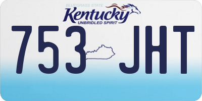 KY license plate 753JHT