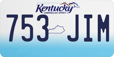 KY license plate 753JIM