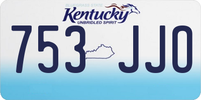 KY license plate 753JJO