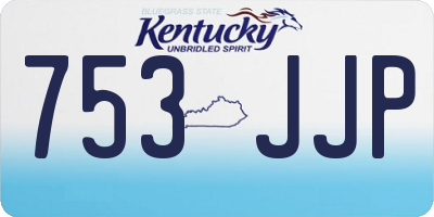 KY license plate 753JJP