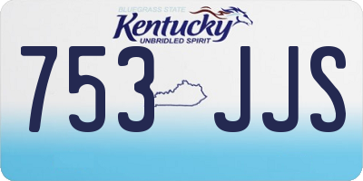 KY license plate 753JJS