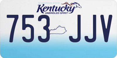 KY license plate 753JJV