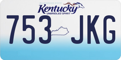 KY license plate 753JKG
