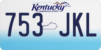 KY license plate 753JKL