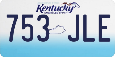 KY license plate 753JLE