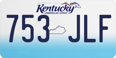 KY license plate 753JLF