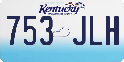 KY license plate 753JLH
