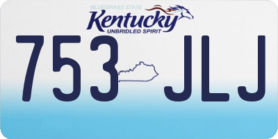 KY license plate 753JLJ