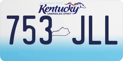 KY license plate 753JLL