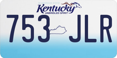 KY license plate 753JLR