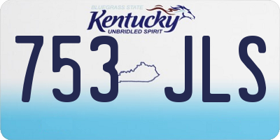 KY license plate 753JLS