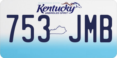KY license plate 753JMB