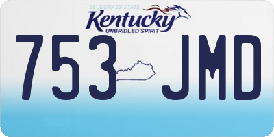 KY license plate 753JMD