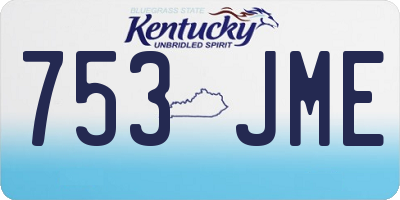 KY license plate 753JME