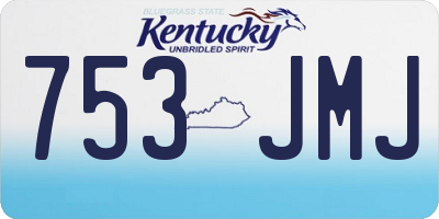 KY license plate 753JMJ